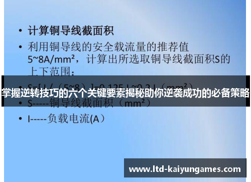 掌握逆转技巧的六个关键要素揭秘助你逆袭成功的必备策略
